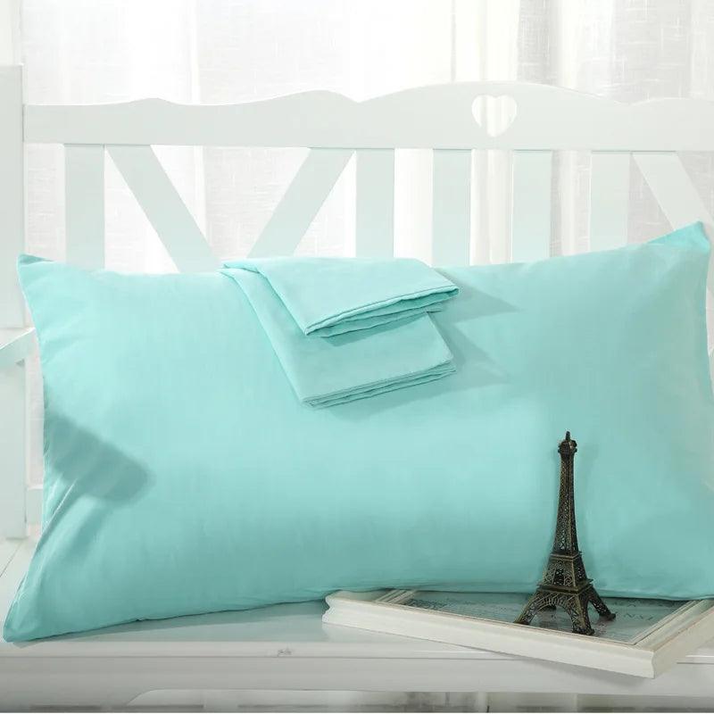 1pcs Pure Cotton Pillowcase Soft 100% Egyptian Cotton Soft 300 Thread Count New Solid Color Pillow Cover Multi-color travesseiro - petguardiansupplies