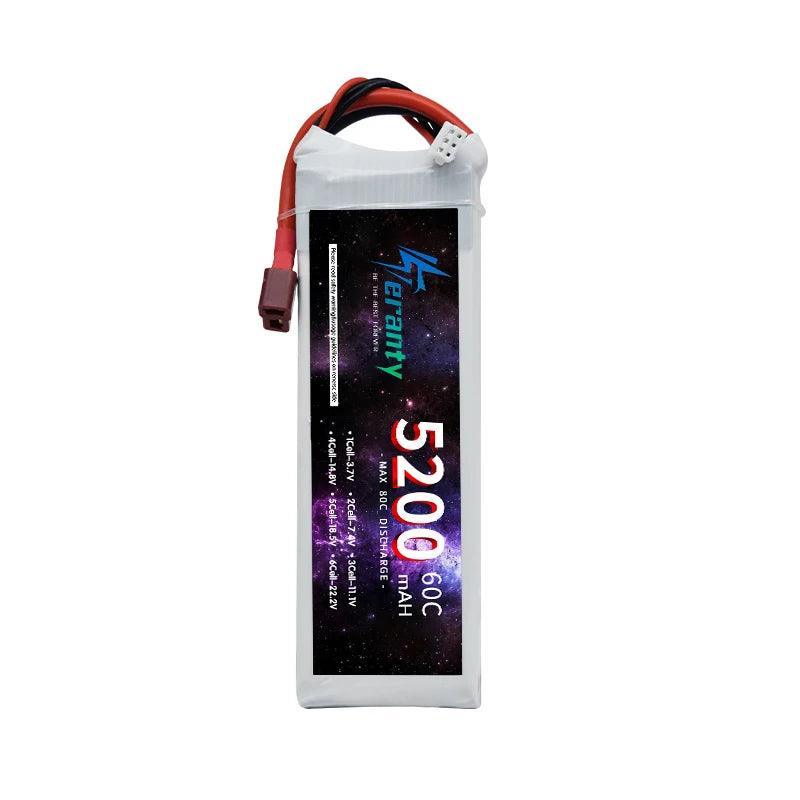 2S 7.4V Lipo Battery 5200mAh 60C with Deans XT60 Tamiya/KET-2P For RC Airplane Helicopter Drone Quad FPV Model Racing Hobby - petguardiansupplies