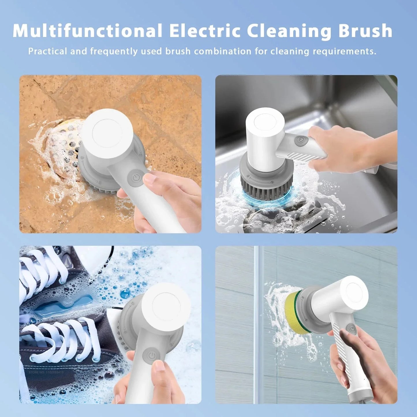 Xiaomi Wireless Electric Cleaning Brush Housework Kitchen Dishwashing Brush Bathtub Tile Professional Cleaning Brush Labor Savin - petguardiansupplies