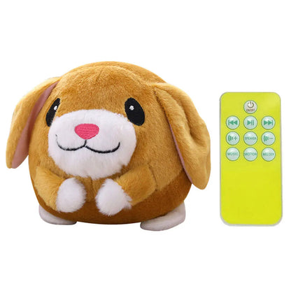 USB Electronic Pet Dog Toy Music Vibration Bouncing Jump Ball Toys Singing Talking Interactive Plush Doll Gift for Dogs and Cats - petguardiansupplies