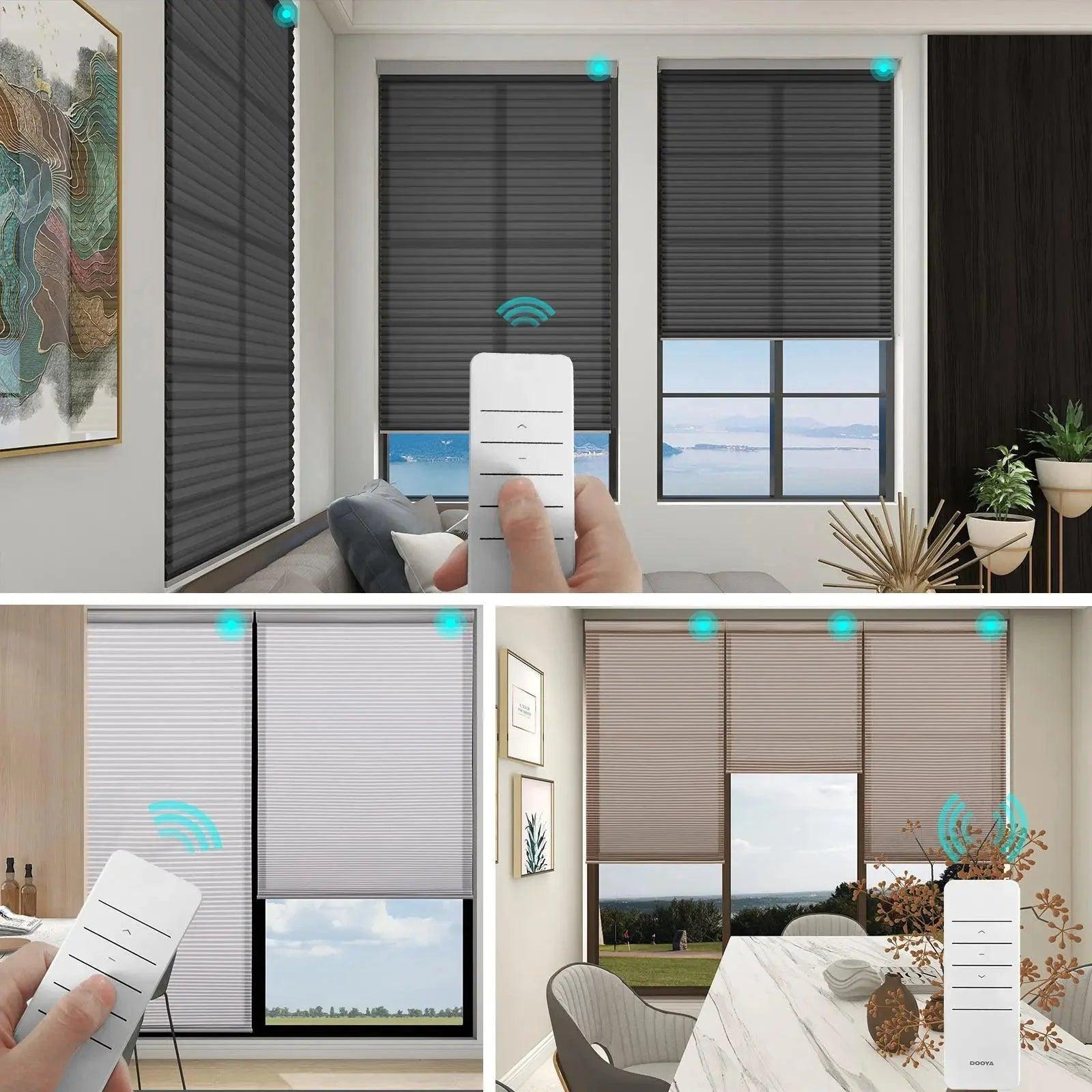 Wifi Automatic Motorized Electric Smart Cordless Window Top Down Bottom Upblinds Cellular Shades Double Cell Honeycomb Blinds - petguardiansupplies