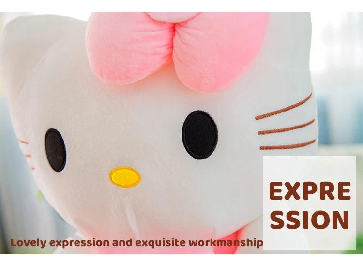 Cute Hello Kitty Pink Plush Stuffed Toys Anime Cartoon Plushie Doll Soft Stuffed Pillow Toys For Children Birthday Xmas Gifts - petguardiansupplies