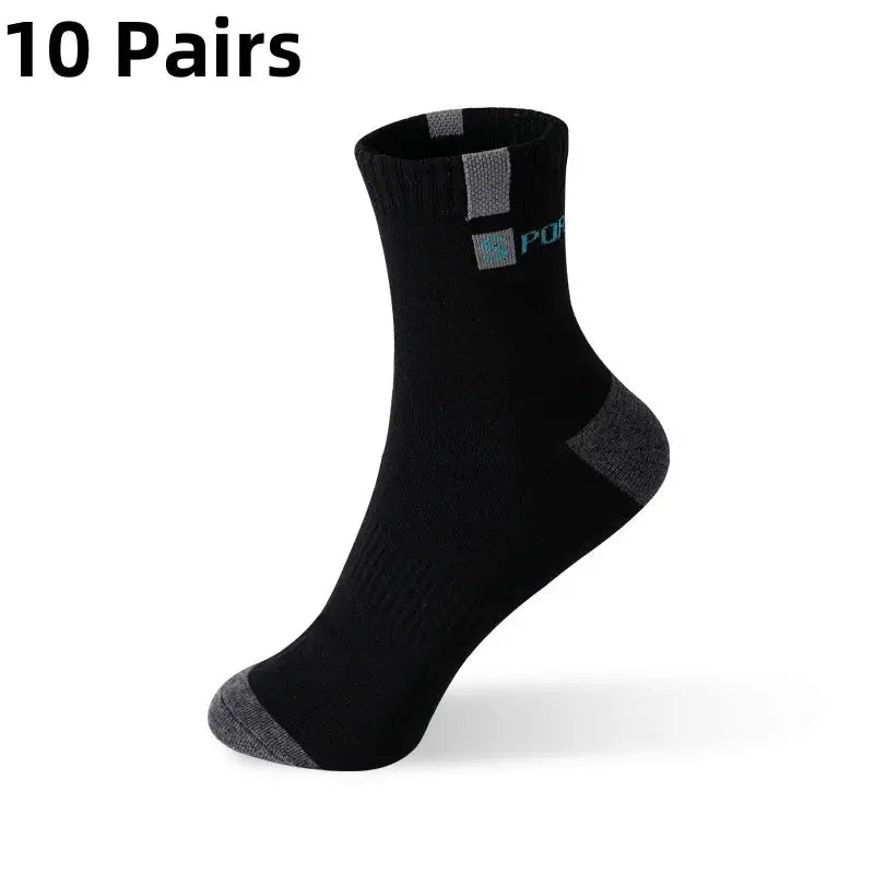 5/10 Pairs Men Bamboo Fiber Autumn Winter Men Socks Breathable Cotton Sports Sock Breathable Deodorant Business Socks Size 37-43 - petguardiansupplies