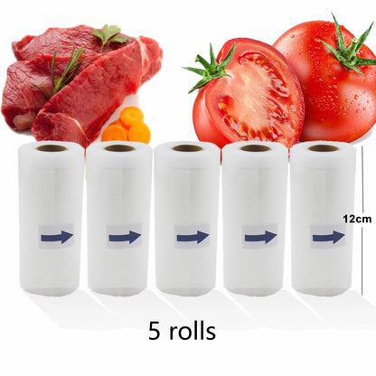 Food Vacuum Sealer Rolls Vacuum Bags packing BPA FREE Household Kitchen Food Vacuum Bags Sealer Storage Bags 5Rolls/Lot - petguardiansupplies