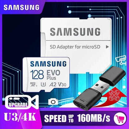 SAMSUNG Original Micro SD 64GB Memori Memory Card C10 TF MicroSD TF Cards SDXC 128GB 256GB 512GB U3 4K For Phone Drone Camera - petguardiansupplies