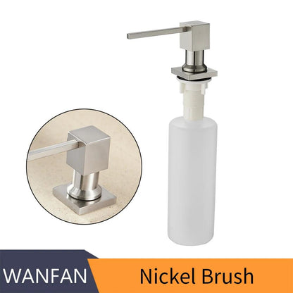 Deck Mounted Kitchen 400ml Soap Dispensers Stainless Steel Pump Chrome Finished for Kitchen Built in Counter top Dispenser 2309 - petguardiansupplies