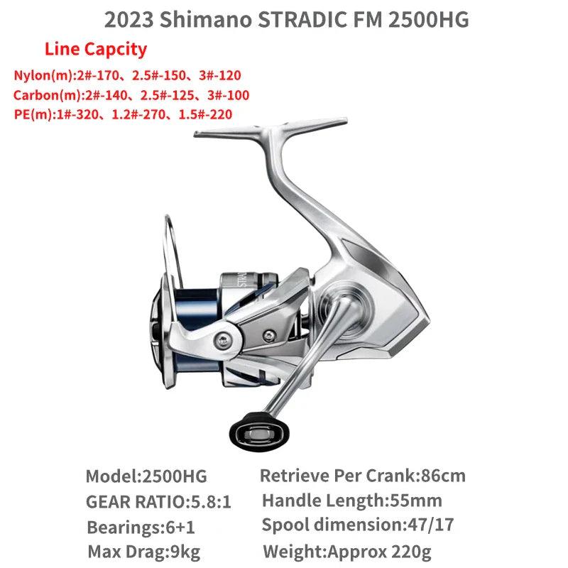 2023 Shimano STRADIC FM 1000S C2000S 2500S 2500SHG C3000 C3000HG C3000XG 3000MHG 4000MHG 4000XG C5000XG Spinning Fishing Reels - petguardiansupplies