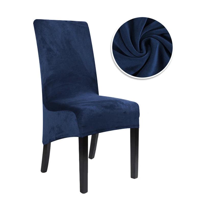 1/2/4/6 Pieces Real Velvet Fabric XL Size Chair Cover Big Size Long Back Europe Style Seat Chair Covers For Restaurant Hotel - petguardiansupplies