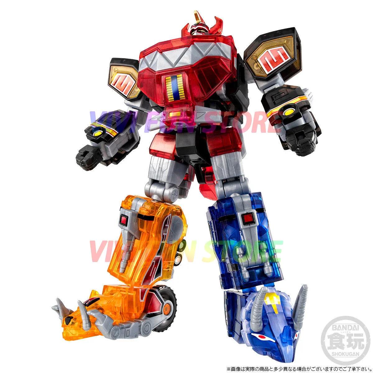 In Stock BANDAI SMP Zyuranger Color Transparent Version Deformable Kyoryu Sentai Zyuranger Movable Model Toys Power Rangers - petguardiansupplies