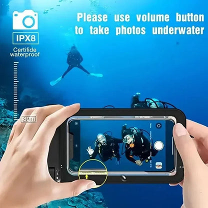 Floating Airbag Waterproof Swimming Bag Phone Case & Strap - petguardiansupplies