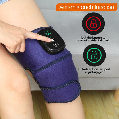 Electric Heating Knee Pad Vibration Massage Leg Joint Elbow Support Shoulder Warming Knee Temperature Massager - petguardiansupplies