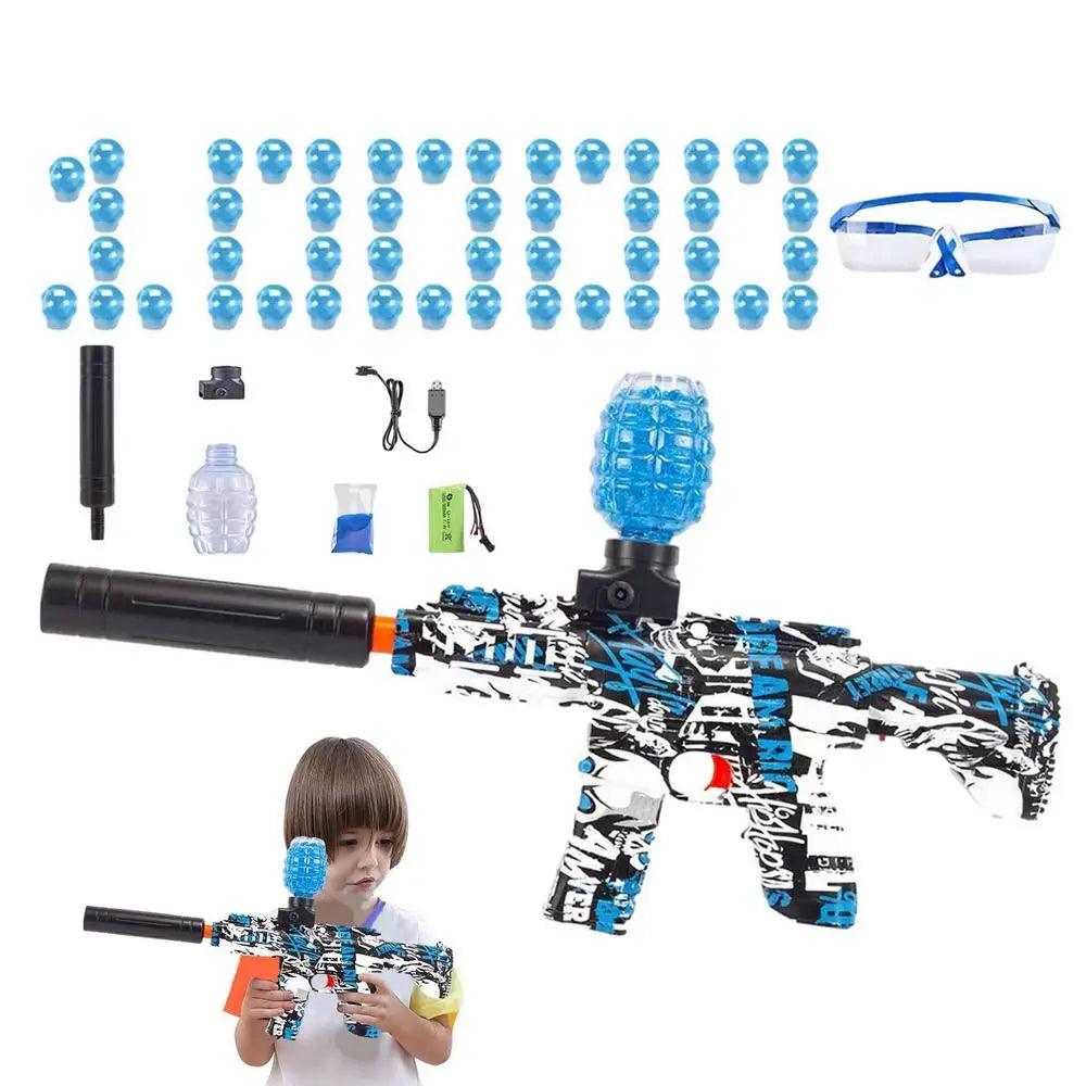 M416 Electric Gel BallToy With 10000 Water Beads Goggles Splatter Toy AutomaticGame For Cosplay Gift For Teens - petguardiansupplies