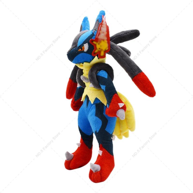 16-31cm Pokemon Standing Lucario Shiny Plush Doll Cute Mega Riolu Animal Stuffed Quality Peluche Toy Children Halloween Gifts - petguardiansupplies