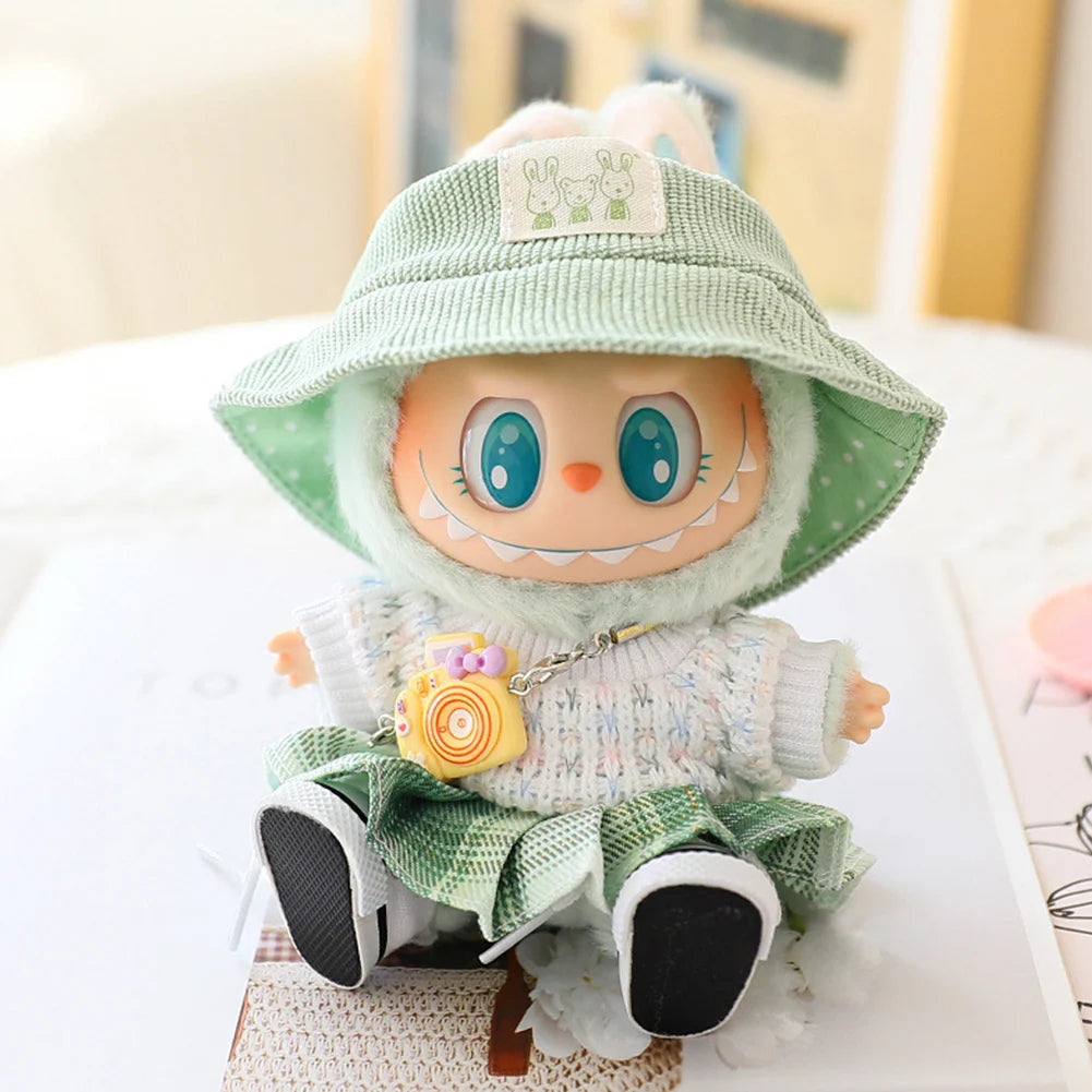 Labbubu Mini Doll Clothes Outfit Soft Knitted Sweater Suit Toy Gifts - petguardiansupplies