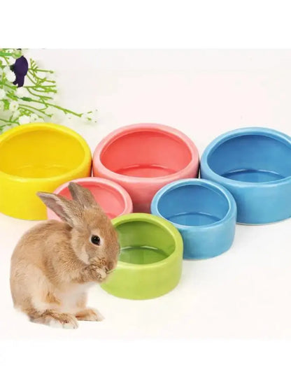 Ceramic Pet Feeding Bowl Hamster Chinchilla Rabbit Food Feeding Bowl Anti-turning For Small Animals Hamster Pet Feeding Supplies - petguardiansupplies