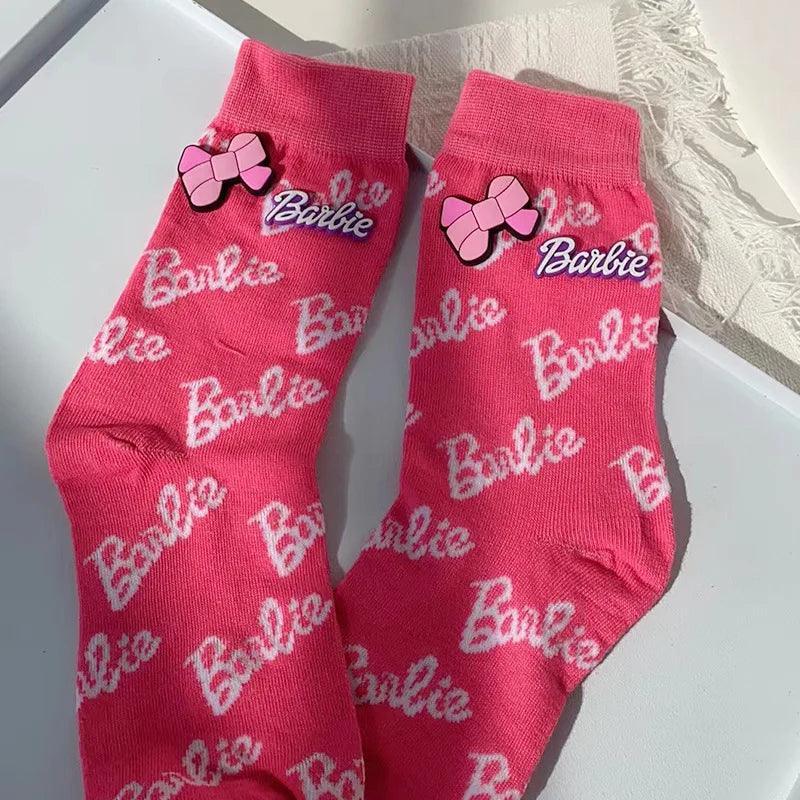 Kawali Anime Barbie Home Floor Socks Pink Fashion Sweet Warm Soft Comfortable Ins Cute Girls Gift Birthday Gift For Girlfriend - petguardiansupplies