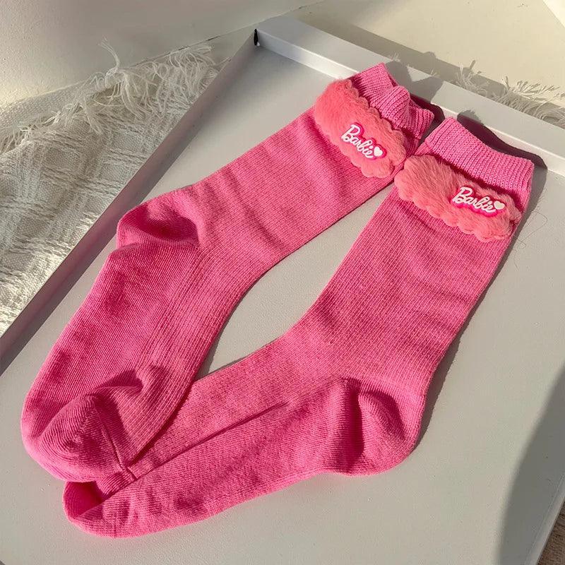 Kawali Anime Barbie Home Floor Socks Pink Fashion Sweet Warm Soft Comfortable Ins Cute Girls Gift Birthday Gift For Girlfriend - petguardiansupplies