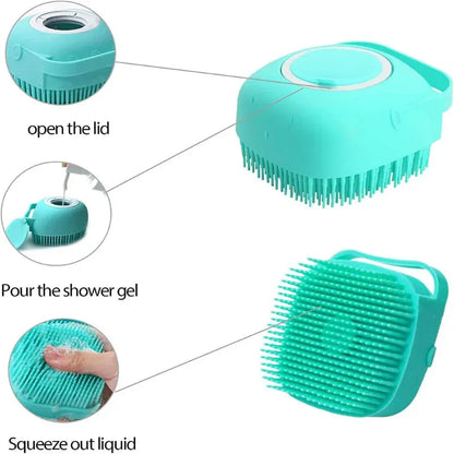 Pet Bathing Brush Soft Silicone Massager Shower Gel Bathing Brush Clean Tools Comb Dog Cat Cleaning Grooming Supplies - petguardiansupplies