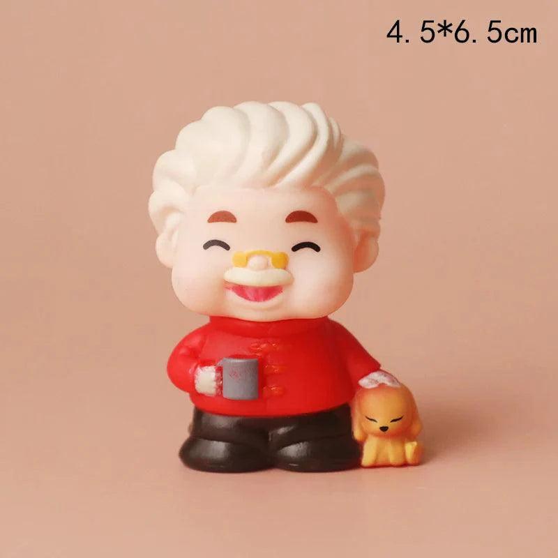 Longevity Grandma Grandpa Cake Topper for Old People Birthday Party Decoration Chinese Blessing Baking Supplies Dessert Gifts - petguardiansupplies