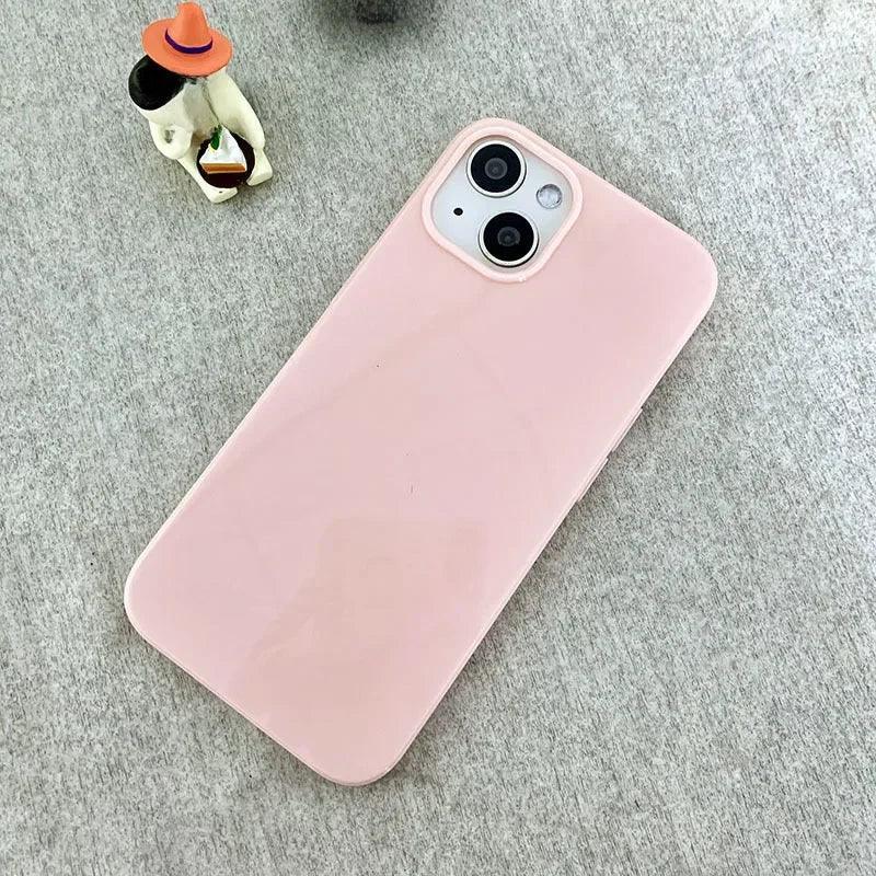 Simple Pink Straight Edge For iPhone 13 Pro Case 12 Phone Cover iPhone 11 Protective Case 14 Soft 7/8 Plus - petguardiansupplies