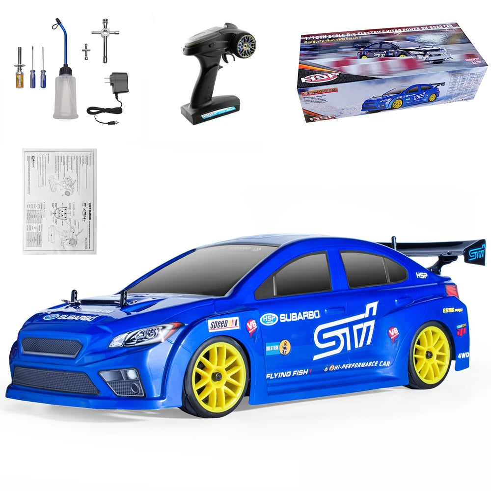 HSP RC Car 4wd 1:10 On Road Racing Two Speed Drift Vehicle Toys 4x4 Nitro Gas Power High Speed Hobby Remote Control Car - petguardiansupplies