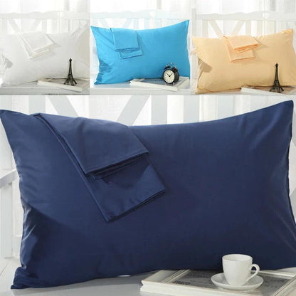 1pc 100% Cotton Pillowcase Soft Pure Egyptian Cotton 400 Thread Count Solid Color Pillow Cover Multi-color Travesseiro 48*74cm - petguardiansupplies