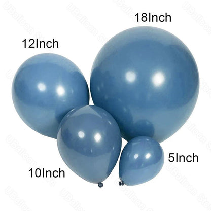 1 Set Dusty Blue Balloons Arch Twilight Pastel Baby Haze Blue Balloon Garland Kit for Birthday Baby Shower Wedding Party Decor - petguardiansupplies