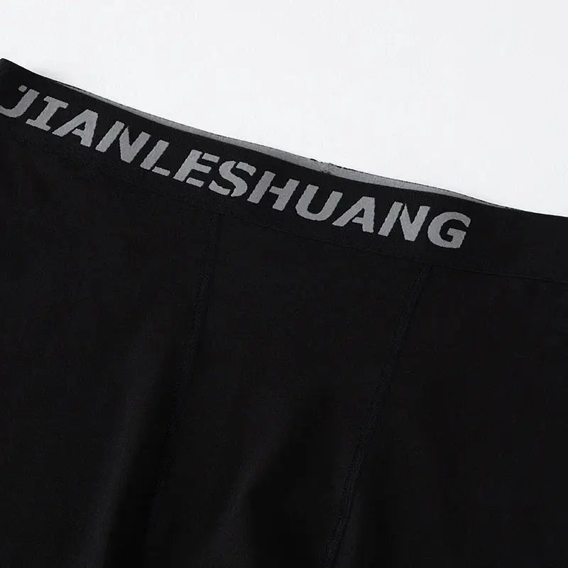 1/5 Pcs Men's Plus Size Black And White Long Sports Underwear Running Fitness Basketball Football Elastic Waist Shorts Teenagers - petguardiansupplies