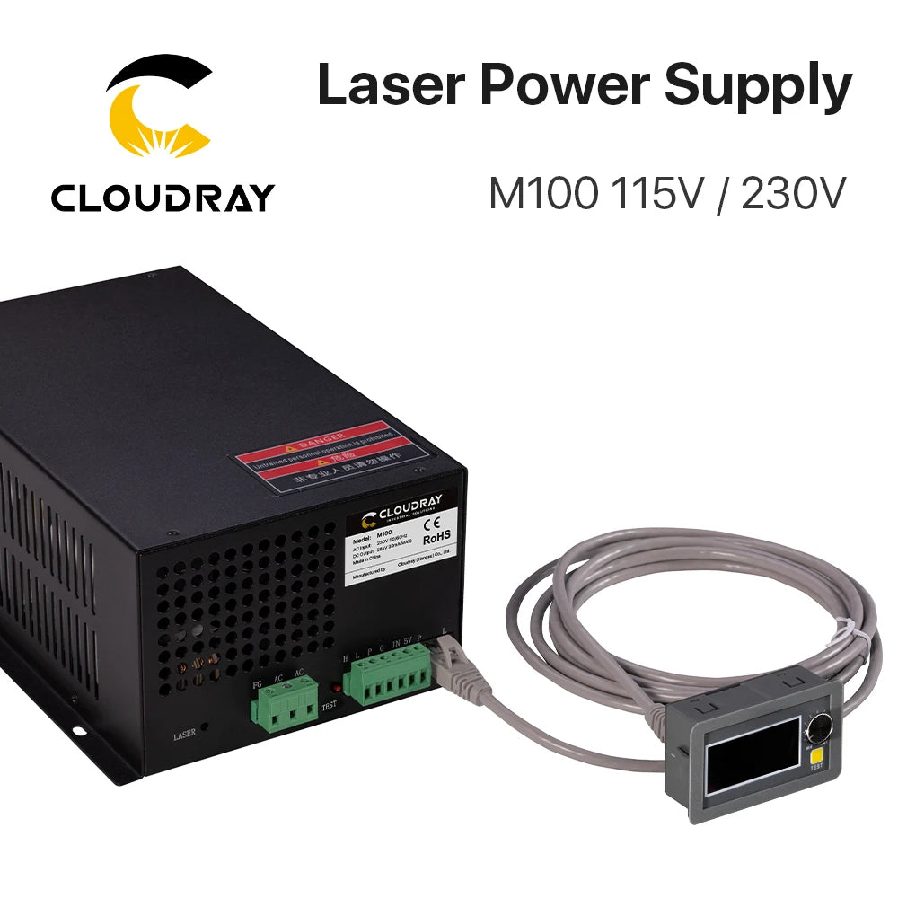 Cloudray 80-100W CO2 Laser Power Supply for CO2 Laser Engraving Cutting Machine M100W category - petguardiansupplies