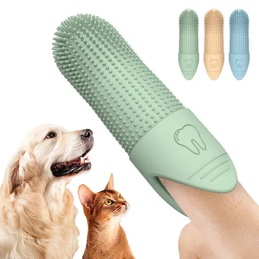 Soft Silica Gel Toothbrush For Dogs Applicable To Pet Shop oll For Dogs Finger Toothbrush Dental Plaque Care Tools Accessories - petguardiansupplies