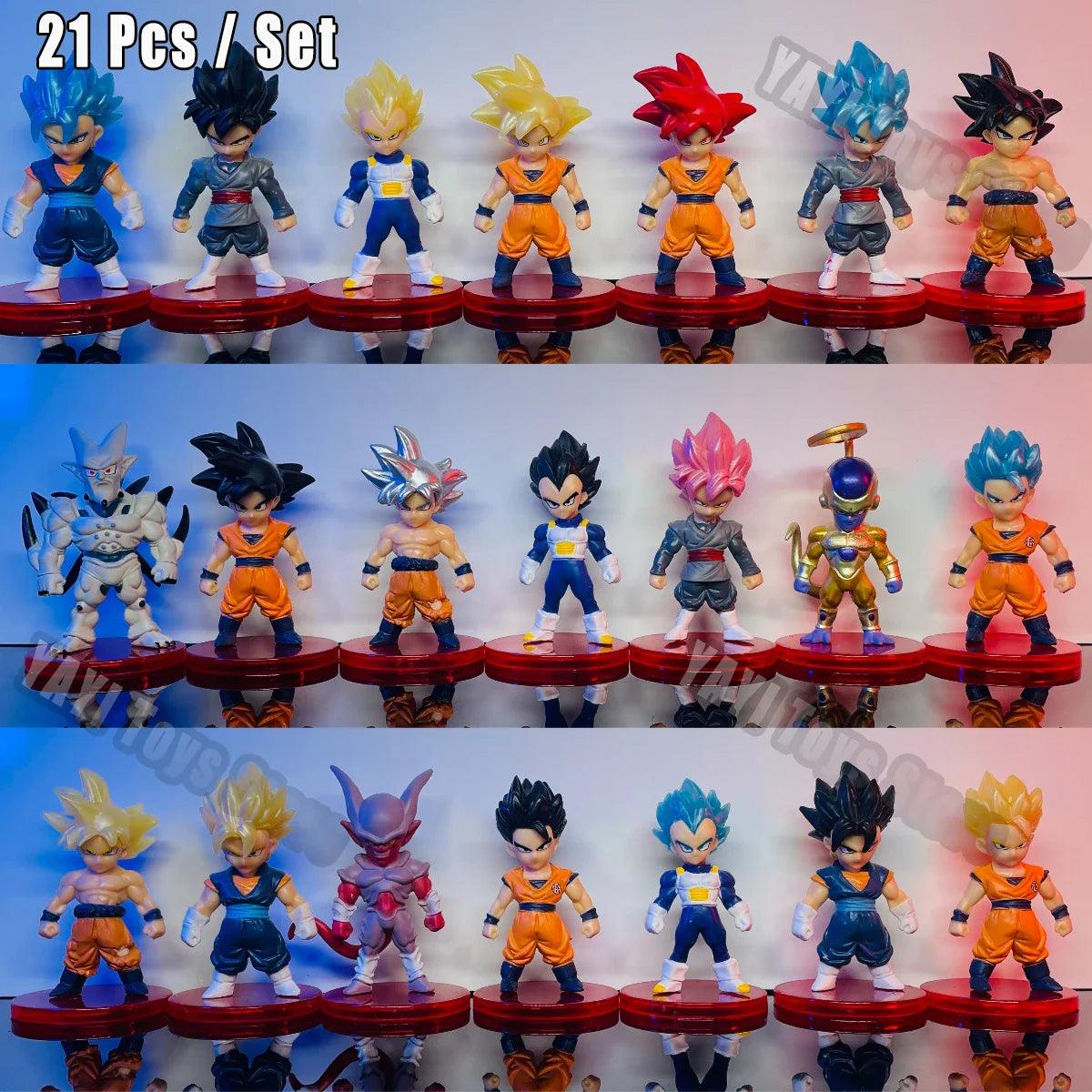 Dragon Ball Z Super Saiyan Son Goku Anime Figure Son Gohan Vegeta Broly Piccolo Majin Buu Set Action Figurine Model Gifts Toy - petguardiansupplies