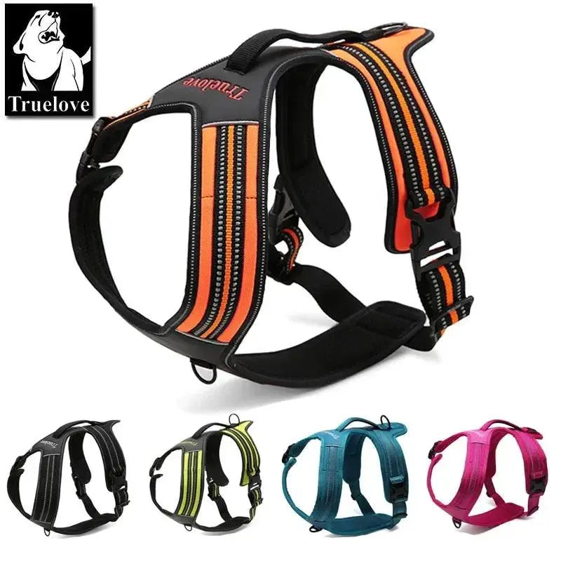 Truelove Sport Nylon Reflective No Pull Dog Harness Outdoor Adventure Pet Vest with Handle xs to xl 5 colors in stock factory - petguardiansupplies