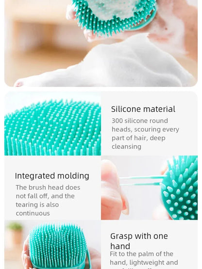 Pet Bathing Brush Soft Silicone Massager Shower Gel Bathing Brush Clean Tools Comb Dog Cat Cleaning Grooming Supplies - petguardiansupplies