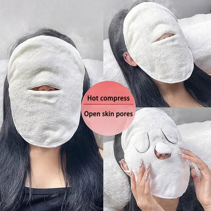 Soft Wet Cotton Face Towel Mask for Deep Cleaning and Beauty Care Non-Electric Ideal for Eye Opening and Pore Cleansing - petguardiansupplies