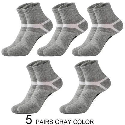 3/5/10/20 Pairs Lot Men's Socks Black Sports Socks Casual Run Autumn Winter High Quality Breathable Male Socks - petguardiansupplies