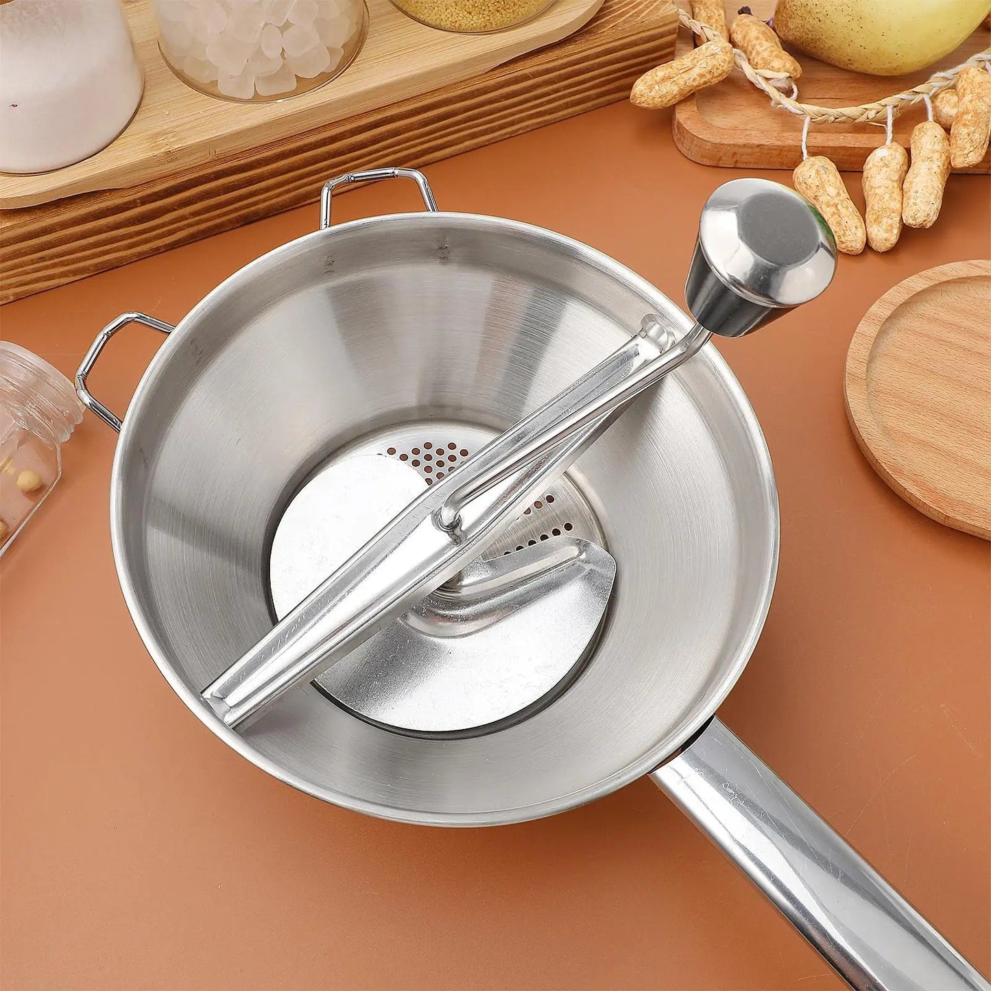 Stainless Steel Potato Masher Manual Potato Ricer Handheld Presser Fruit Juicer Lemon Squeezer Kitchen Tools - petguardiansupplies