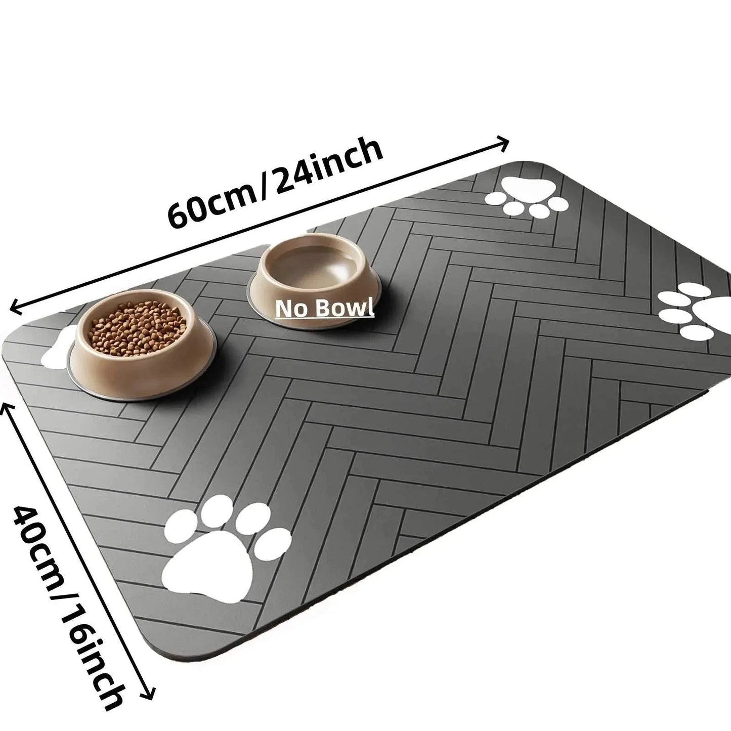 Absorbent Pet Feeding Mat, Waterproof Placemat for Dog & Cat Food & Water Bowls, Quick-Dry Rubber Backing, Non-Slip Pet Mat - petguardiansupplies