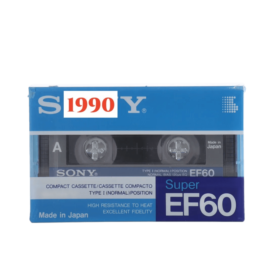 80- 90s Year Retro Sealed Normal Position Blank Cassette Tape EF60 Series - petguardiansupplies