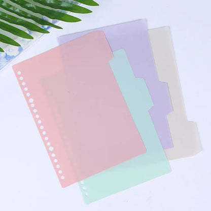 4Pcs/set B5 A5 A6 Binder Index Dividers Index Page for Loose-leaf Notebook Scrapbook Stationery Bookmark School Office Supplies - petguardiansupplies