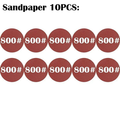 15/10PCS 4 inch 100mm Sandpaper Sanding Discs Hook and Loop Adhesive Flocked Adhesive Sandpaper for Random Orbital Sander - petguardiansupplies