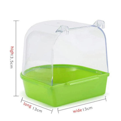 Pet Bird Bath Box Bird Cage Accessory Bathing Tub for Small Brids Parakeet Budgerigar Lovebirds Small Animals - petguardiansupplies