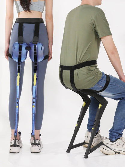 Exoskeleton Sports Wearable Invisible Seat Fishing Stand Guard Outdoor Factory Camping Portable Folding Chair Stool - petguardiansupplies