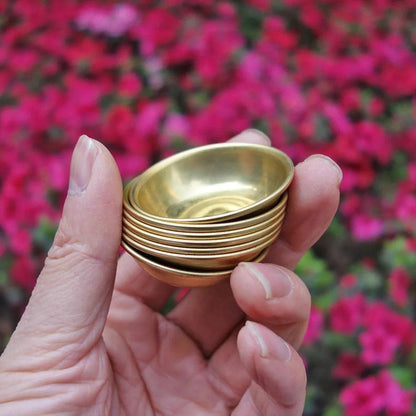 Copper Tibetan Bowl Buddha Disciples to Supply Water Meditation Mini Brass Cup Home Desk Decor 7Set - petguardiansupplies