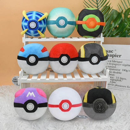 9Styles Pokemon Plush Pokeball Stuffed Toy Master Ball Poke Ball Great Ball Beast Ball Dusk Ball Hisuian Ultra Ball Peluche Doll - petguardiansupplies