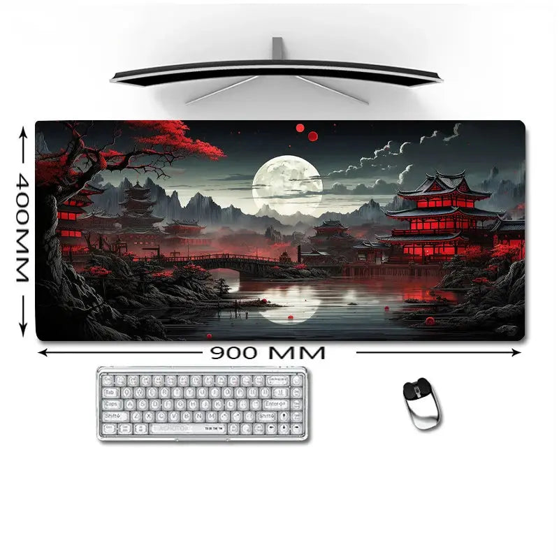 Starry Sky Moon Mouse Pad Large Computer Office Game Table Mats XXL Rubber Anti-slip Gaming Keyboard Mousepads Long Desk Pads - petguardiansupplies