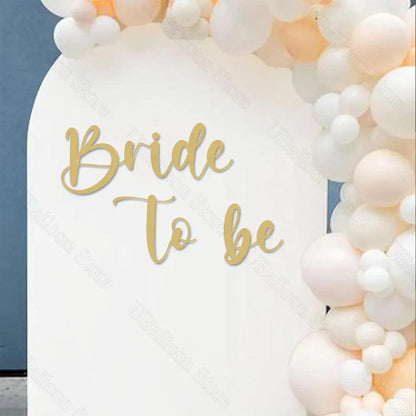 Bride to Be Sign Vinyl Stickers Mirror Champagne Gold Bride to Be Backdrop Decal for Bridal Shower Wedding Birthday Party Decor - petguardiansupplies