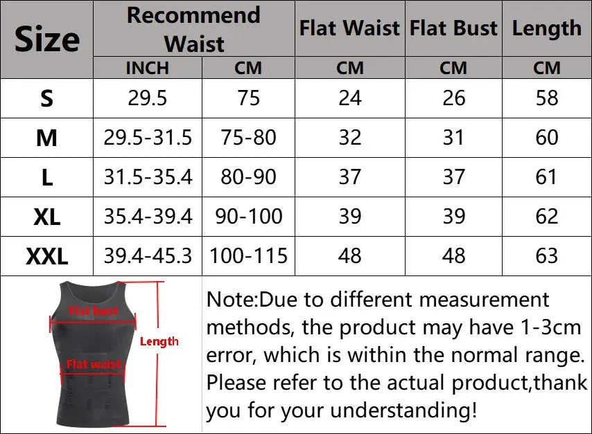 Slimming Vest Men's Slimming Underwear Body Shaper Waist Cincher Corset Men Shaper Vest Body Slimming Tummy Belly Body Shapewear - petguardiansupplies