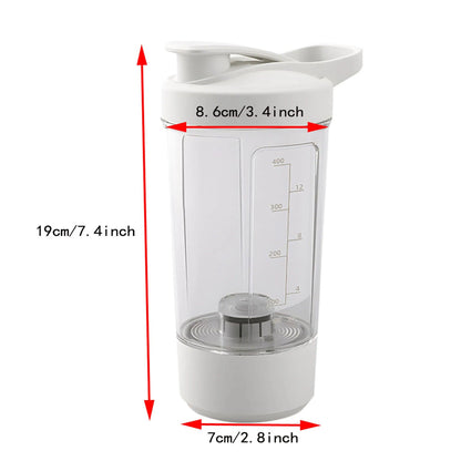 400ML 14oz Electric Protein Powder Mixing Cup Automatic Shaker Mixer Shake Bottle Milk Coffee Blender Kettle fro Gym 1200mAh - petguardiansupplies