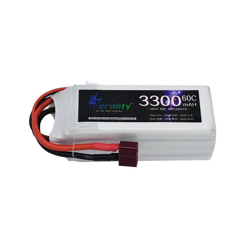 LiPo Rechargeable Battery 4S 3300mAh 60C 14.8V for RC FPV Racing Drone Quadcopter Drone Batteries With XT60 Connector Deans Plug - petguardiansupplies