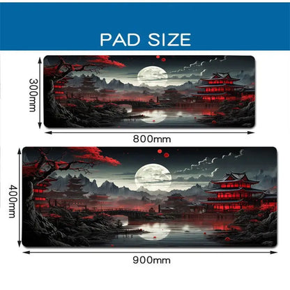 Starry Sky Moon Mouse Pad Large Computer Office Game Table Mats XXL Rubber Anti-slip Gaming Keyboard Mousepads Long Desk Pads - petguardiansupplies